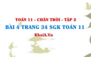 Bài 4 trang 34 Toán 11 Tập 2 Chân trời sáng tạo
